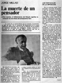 La muerte de un pensador