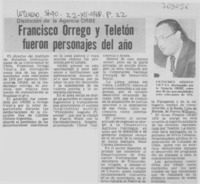 Francisco Orrego y Teletón fueron personajes del año.