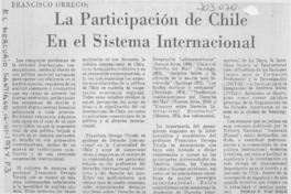 La participación de Chile en el sistema internacional