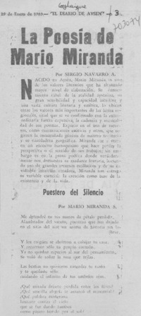 La poesía de Mario Miranda