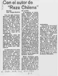Con el autor de "raza chilena"