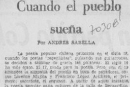 Cuando el pueblo sueña