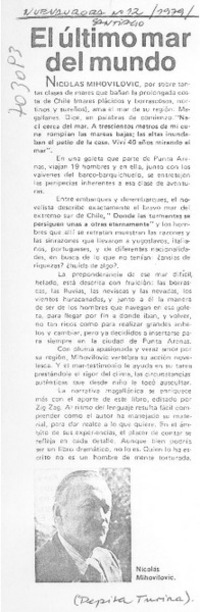 El último mar del mundo