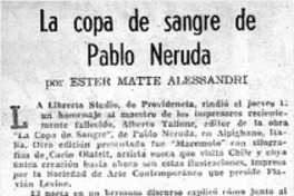 La copa de sangre de Pablo Neruda