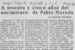 A sesenta y cinco años del nacimiento de Pablo Neruda