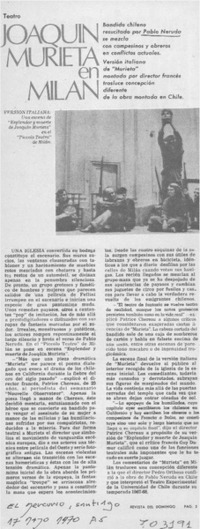 Joaquín Murieta en Milán.