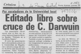 Editado libro sobre cruce de C. Darwuin.