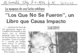 "Los que no se fueron", un libro que causa impacto