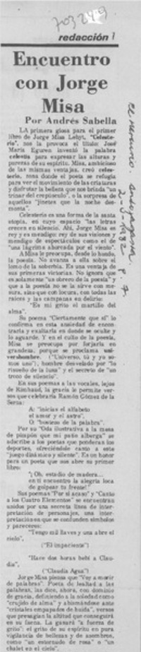Encuentro con Jorge Misa