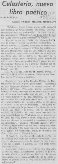 Celesterio, nuevo libro poético