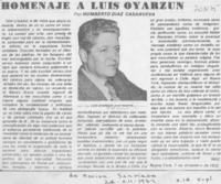 Homenaje a Luis Oyarzún