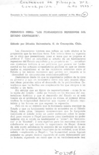 Fernando Mires, "Los fundamentos represivos del estado capitalista"