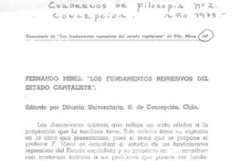 Fernando Mires, "Los fundamentos represivos del estado capitalista"