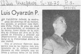 Luis Oyarzún P.