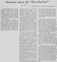 Sesenta años de "Desolación"