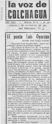 El poeta Luis Oyarzún