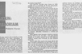 Luis Oyarzún: in memoriam