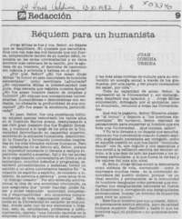 Réquiem para un humanista