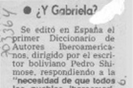 Y Gabriela?.