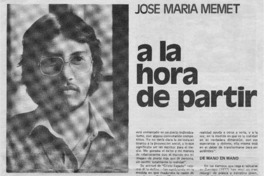 A la hora de partir.