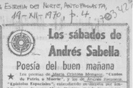 Poesía del buen mañana