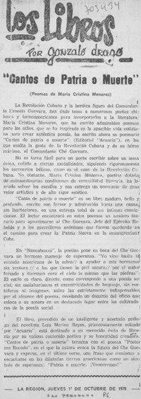 Cantos de patria o muerte"