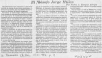 El filósofo Jorge Millas