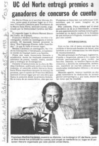UC del Norte entregó premios a ganadores de concurso de cuento.