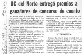 UC del Norte entregó premios a ganadores de concurso de cuento.