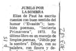 Júbilo por la sombra