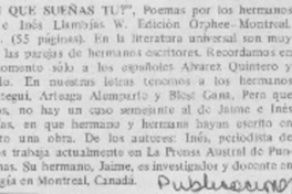 "¿Con qué sueñas tu?".