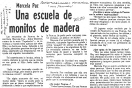 Una escuela de monitos de madera : [entrevista]