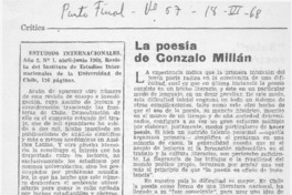 La poesía de Gonzalo Millán