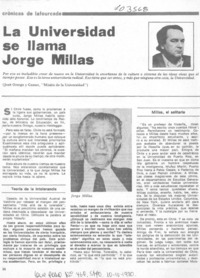 La Universidad se llama Jorge Millas