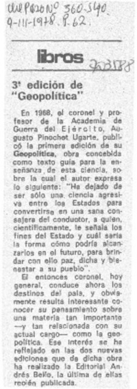 3a edición de "Geopolítica".