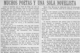 Muchos poetas y una sola novelista