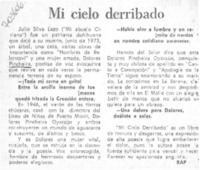 Mi cielo derribado