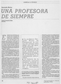 Una profesora de siempre