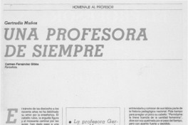 Una profesora de siempre