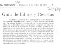 Hamlet, anatomía de la ambigüedad.