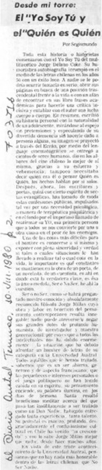 El "Yo soy tú" y el "Quién es quién"