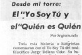 El "Yo soy tú" y el "Quién es quién"