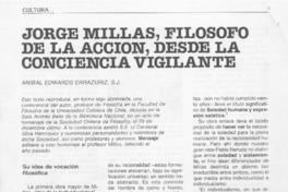 Jorge Millas, filósofo de la acción, desde la conciencia vigilante