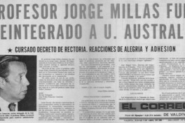 Me siento liberado de lo que pudo llamarse un mal "sueño".