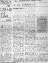 "El humanismo científico de los comunistas"
