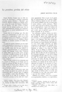 La grandeza perdida del oficio