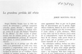 La grandeza perdida del oficio