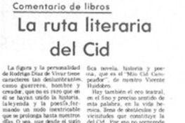 La ruta literaria del cid