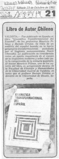 Libro de autor chileno.