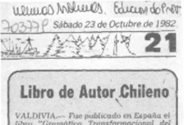 Libro de autor chileno.